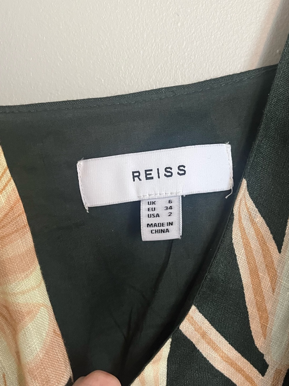 Reiss Alice Floral Linen Dress 2 EUC - Picture 5 of 8